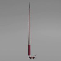 Low Poly Weaponized Candy Cane