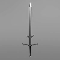 Low Poly Stylized Zweihander