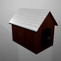 Low poly simple Dog House