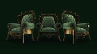 Rusted velvet chair