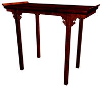 a small table with everted flanges huanghuali