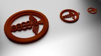 3D Print Coaster Hermes and Pendant