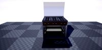 Modular Gameready Stove scripted in unreal engine 100% BluePrint code