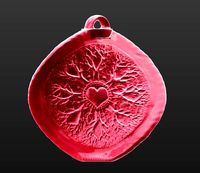 3d-Printable Life Roots is Love Pendant