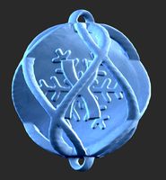 3D Christmas Ornament Alphabet X