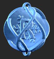 3D Christmas Ornament Alphabet R