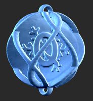 3D Christmas Ornament Alphabet Q