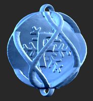 3D Christmas Ornament Alphabet F