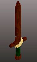 Voxel Wood Sword