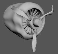 broken airplane turbine