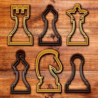 Chess cookie cutter set