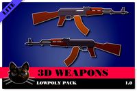 3D Modern Weapons Guns Lowpoly Pack Lite