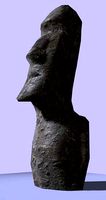 stone statuary on the Easter Island