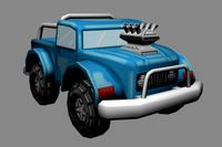 Low Poly Mobile Ready Car 4x4 Pick Up Cartoon