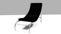 Black Leather Chair Low and High Poly Versions Available