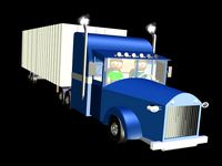 Semi Truck with Driver