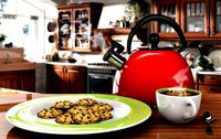 Tetera y Galletas y Caf