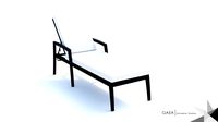 Beliani Wicker Outdoor Lounge Chair Perugia