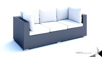 Beliani Wicker Lounge Set Maestro Sofa