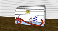 decorative chest with beach theme