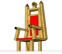 Medieval Trone - Low Poly