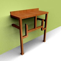 Lite Brown wall table