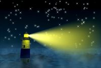 Lighthouse On Water Fully Rendered