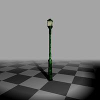 Light post, Low Poly