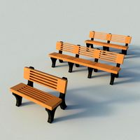 Plastic Slatted Bench