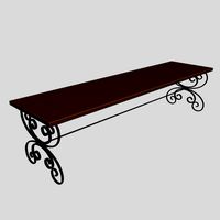 wrought iron bench