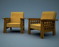 Arm chair with X back