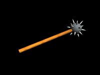 Mace with wooden handle
