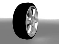 High poly rim with tyre