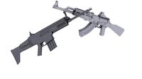 Scar H (5500 Polys) and AK 47 (25000 Polys)