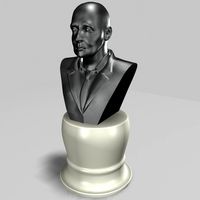 Male Bust Statue 2 3D Model