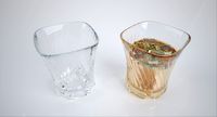 Glass ice whisky drink