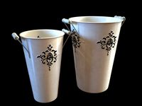 White Metal buckets