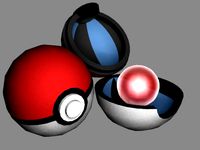 Low Polygon Pokeball