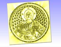 Pantocrator relief for cnc stl