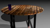 Photorealistic rustic table