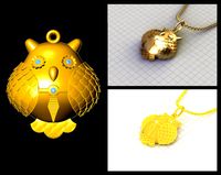 STL Prototyping Owl Male Pendant - Jewellery