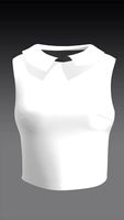 Simple Collar sleeveless top Marvelous Designer 3D model