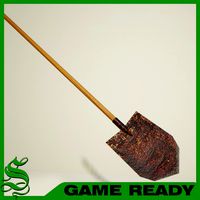 Low Poly Long Spade Shovel