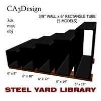 3/8 Wall x6 Rect Tube