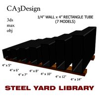 1/4 Wall x4 Rect Tube