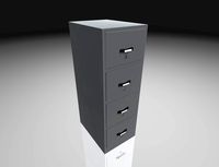 Cabinet metal 02 low poly