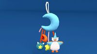 Baby mobile toy lowpoly jouet bebe mobile suspension