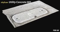 Utility Cover Concrete 005 - 8K scan