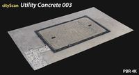 Utility Cover Concrete 003 - 4K scan