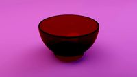 red glass bowl